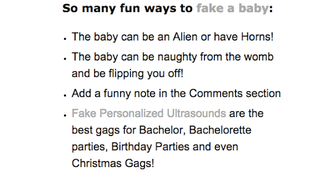 Illustration for article titled Here's a Website That'll Help You Fake a Pregnancy